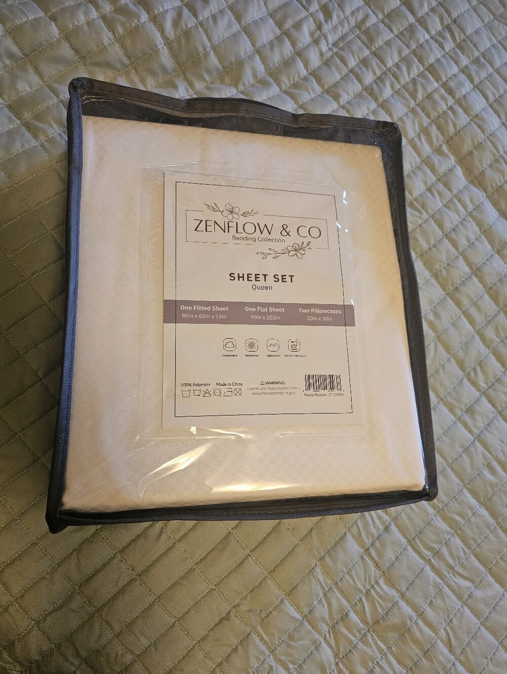 New Queen sheet set 100% Poleyster